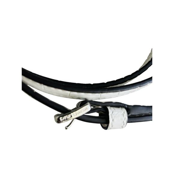 Michael Kors White Crossbody Serena Croc Embossed Small Circle Wedding Handbag - Picture 15 of 16